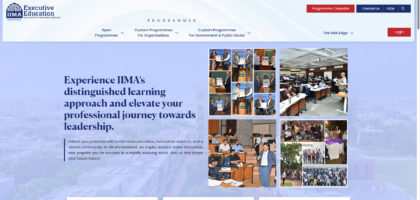 IIM Ahmedabad Executive Education Website Homepage